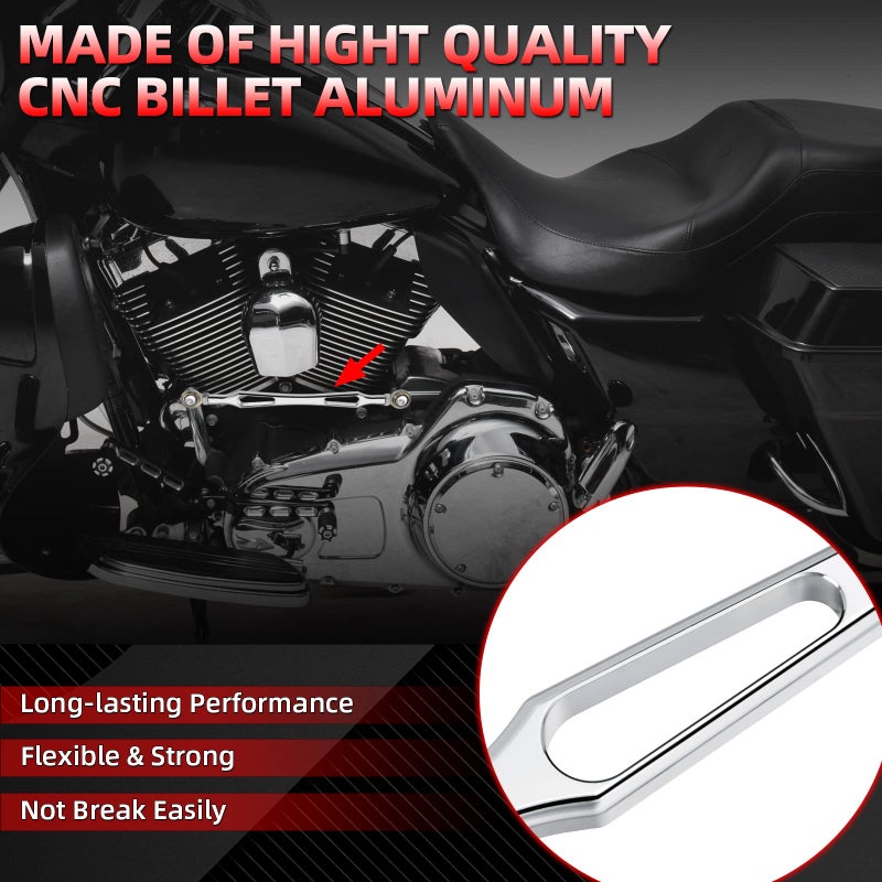 Amazicha Chrome Gear Shift Linkage Compatible for Harley Davidson Softail Dyna Touring Road King Electra Street Glide Tri Glide 1986-later - Image 3